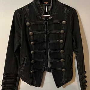 Free People Black Jean Jacket